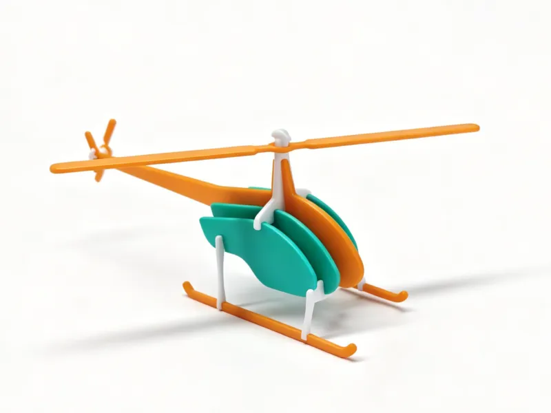 Assembly Toy Helicopter Ornament
