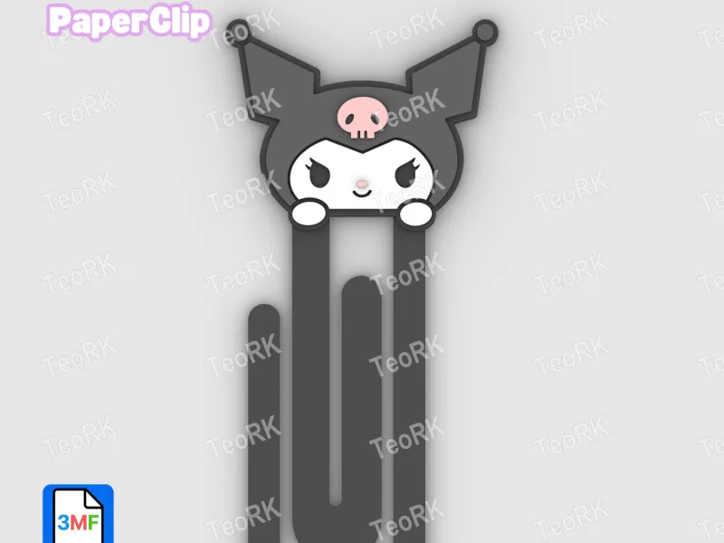 Paperclip KUROMI - bookmark