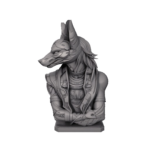 Cyberpunk jackal bust-0