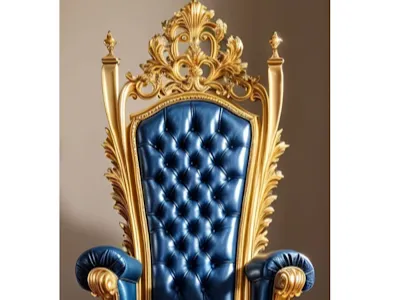 Gilded Blue Throne
