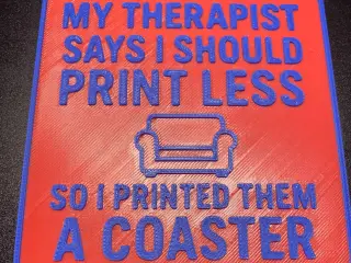Print less coaster