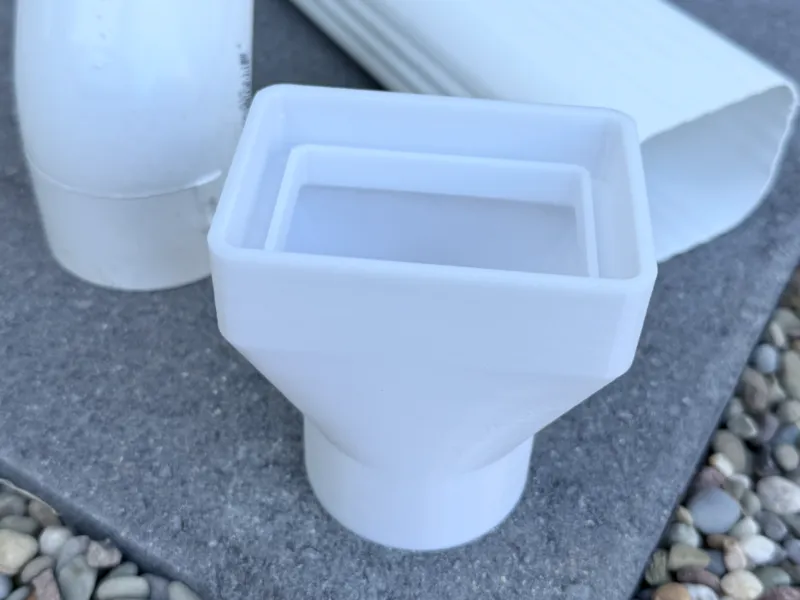 2x3 Gutter to 2 inch PVC slip