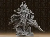 #284 Undead Queen Warrior Resin Statue with Doom Spear-0