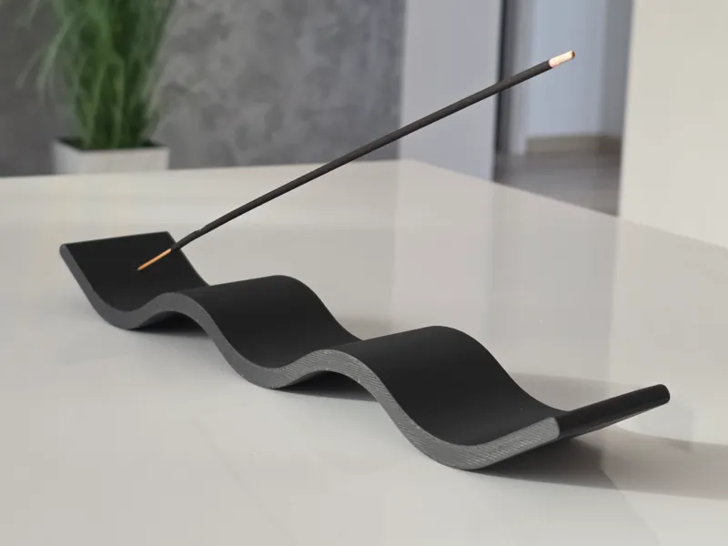Suporte de Incenso em Onda – Design Minimalista