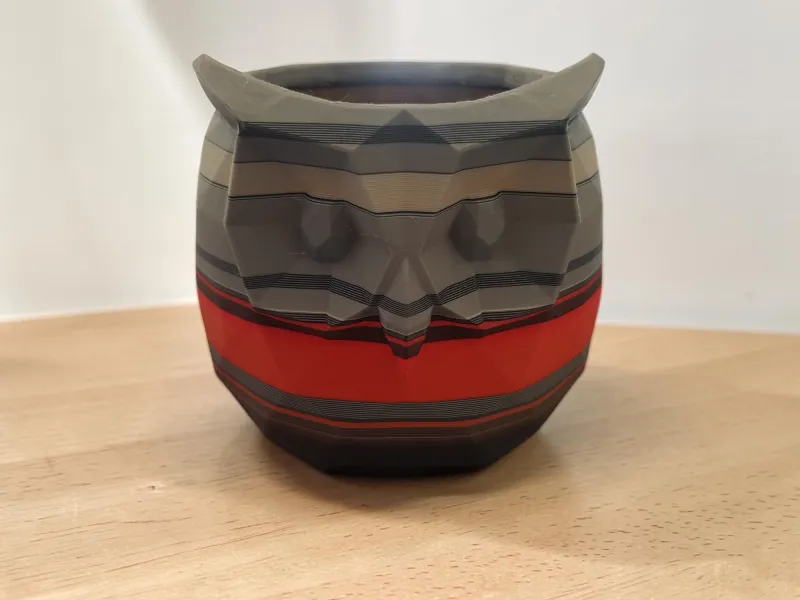 Vase Hibou Géométrique