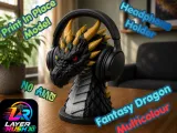 3D Printed Dragon Head for Showcase and Headphone Holder !!!-0