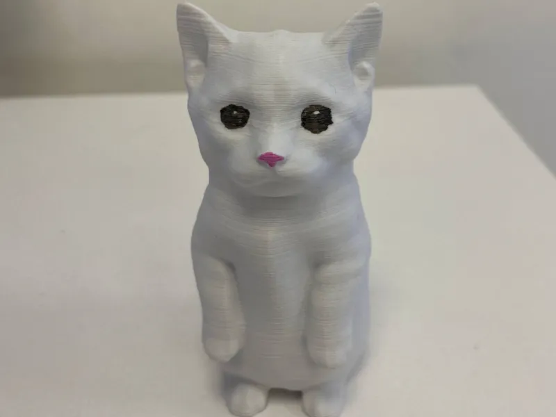 Cute Standing Kitten Figurine / Sad Cat Meme Toy