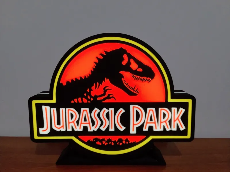 Jurassic Park lightbox lamp