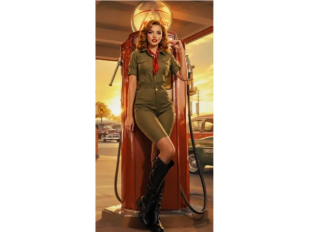 Pin-Up at the Pump