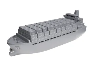 Modern container ship