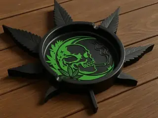 Cannabis Skull Ashtray