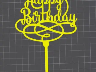 cake topper happy birthday v3