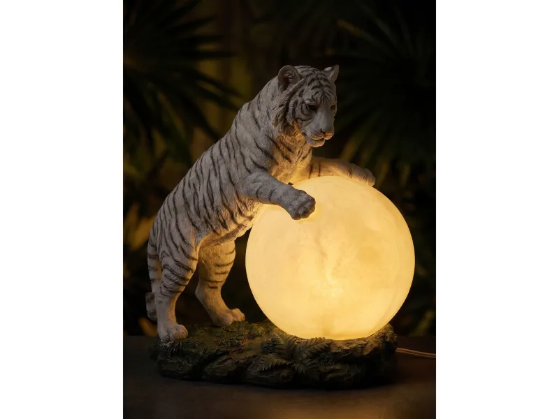 White Tiger Moon Lamp | Majestic Tiger LED Night Light