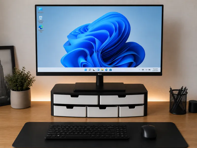 SOPORTE MONITOR CON CAJONES