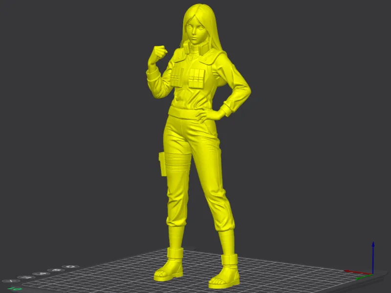 Mikasa Ackerman Tactical Uniform 3D Model collectible anime