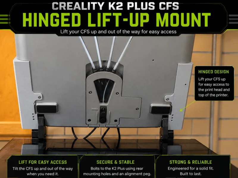 Creality K2 Plus CFS Hinged Lift-Up Mount