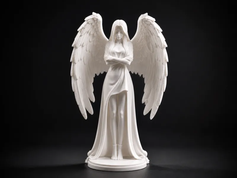Stiller Engel – Elegante Fantasie-Statue