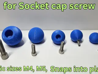 ROUND SNAP LOCK KNOBS - METRIC SOCKET CAP SCREW