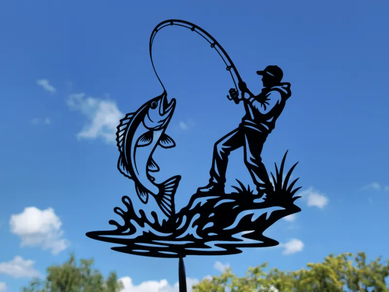 Bass Balıkçılığı Duvar Sanatı