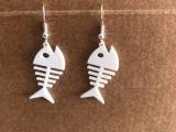 EARRING SKULL FISH-0