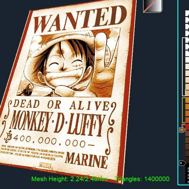 Wanted Luffy One Piece