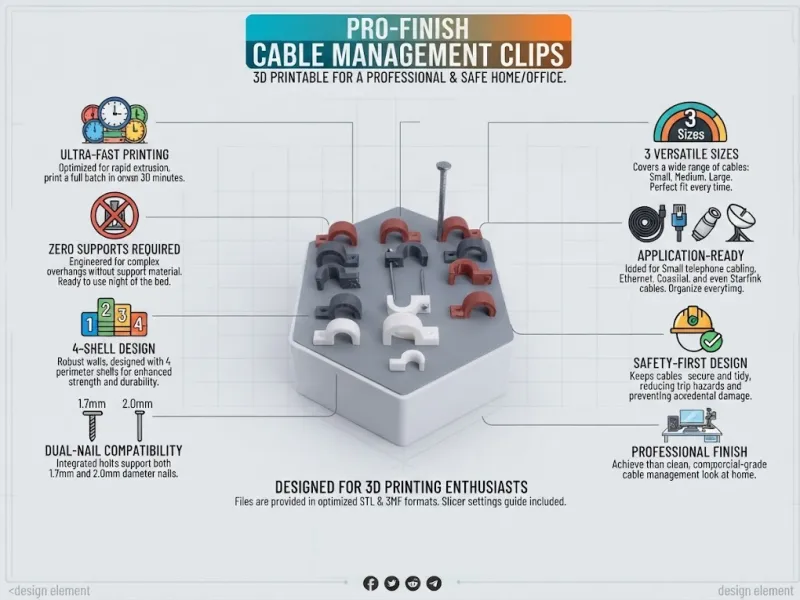 Cable Management Clips