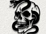 skull snake WALL ART HOME DECOR-0