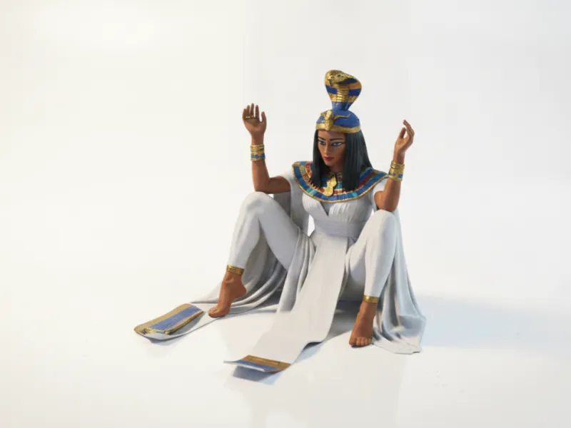 Sat Egyptian Princess Figurine 3D Printable