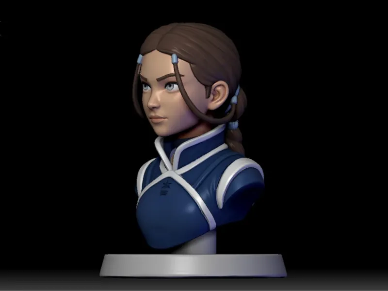 Katara Bust STL Avatar 3D Print Sculpture Model