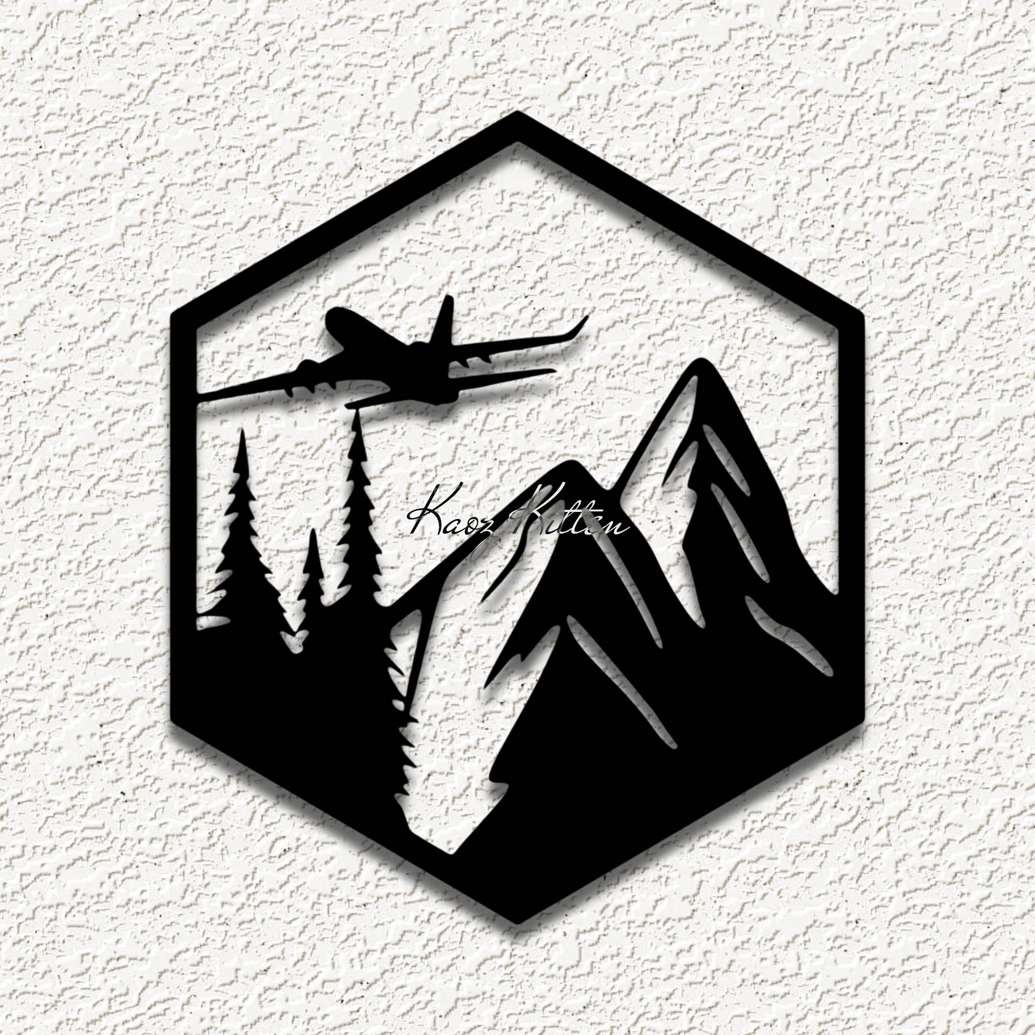 AIRPLANE MOUNTAINS wall art home decor