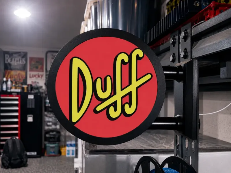 Duff Beer lightbox sign system