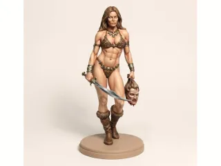 Warrior woman sculpture