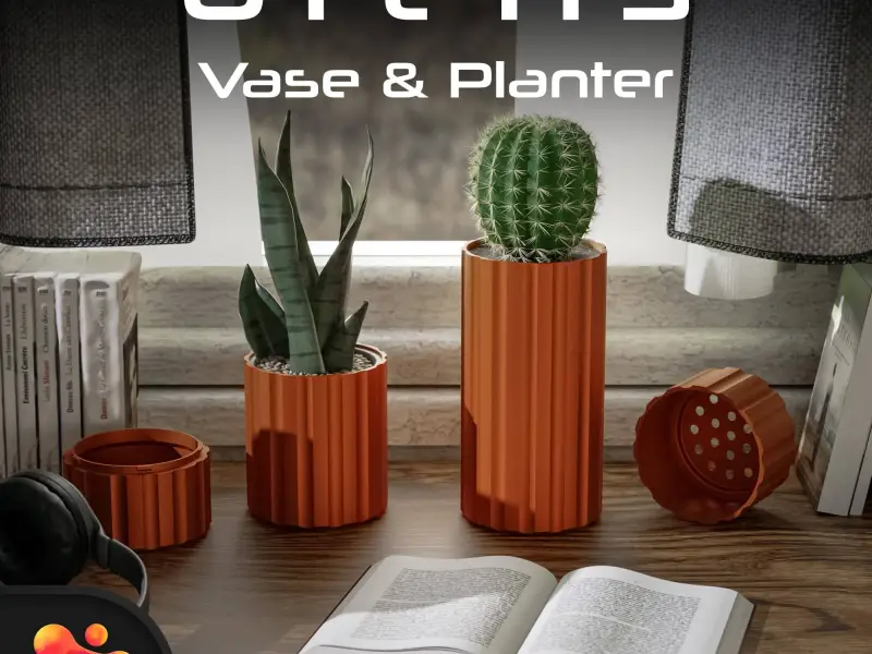 Orelis Vase & Planter Set by Polymeria