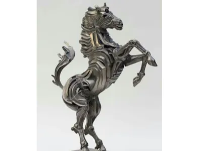 Rearing Steel Stallion