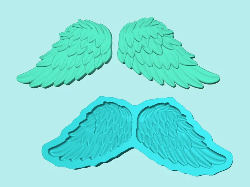 Wing Mold B Angel - Molding Maker Template