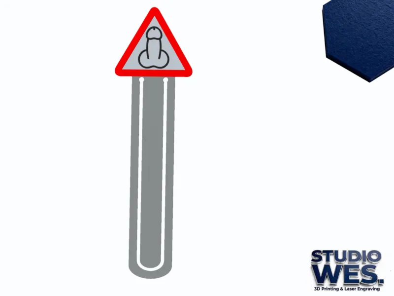Penis - Warning/Danger Traffic Sign - Bookmark