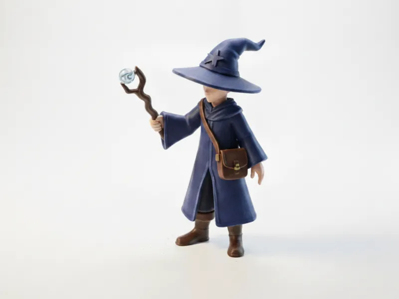 Фигурка юного волшебника, фэнтези, 3D-печать