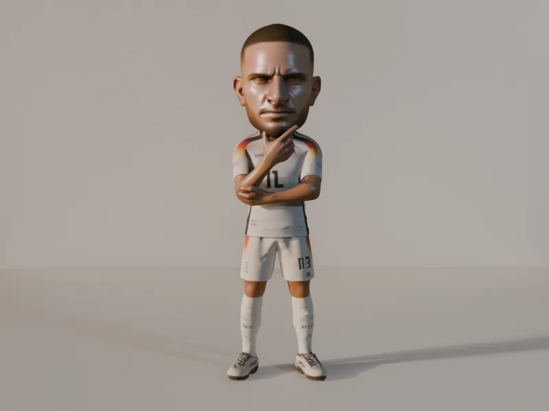 Deniz Undav "The Thinker" Statue - Premium Germany Football