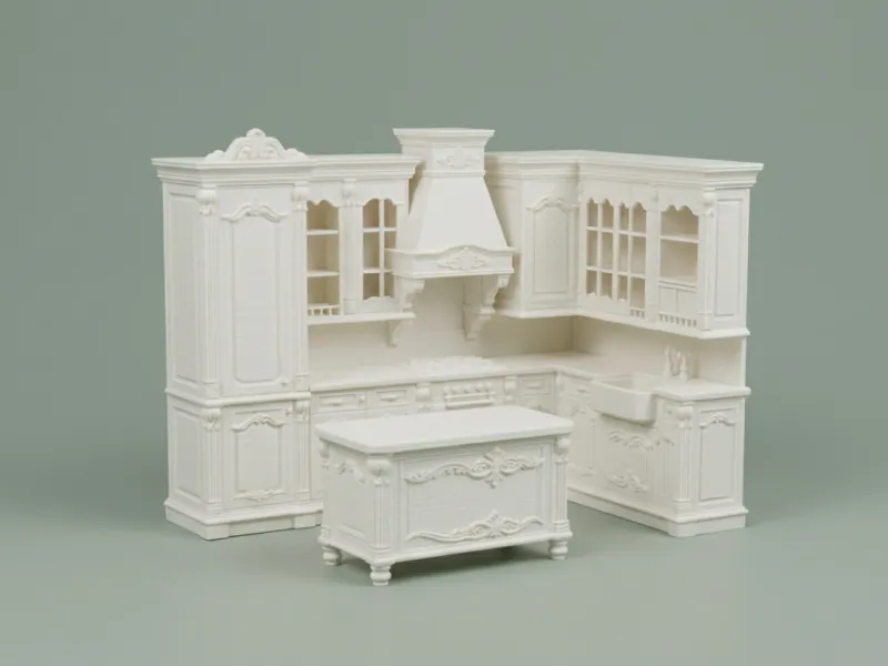Viktorianisches Küchen-Diorama – Puppenhausmöbel