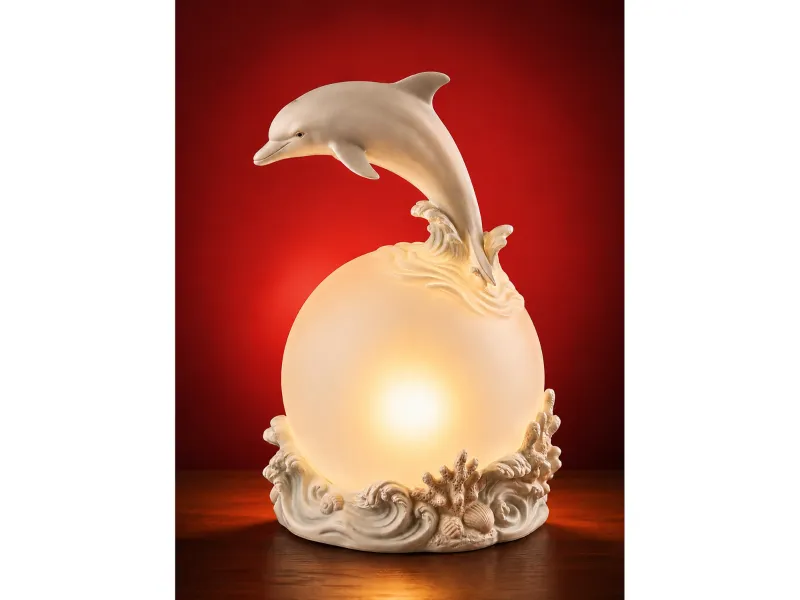 Jumping Dolphin Moon Lamp | Ocean LED Night Light