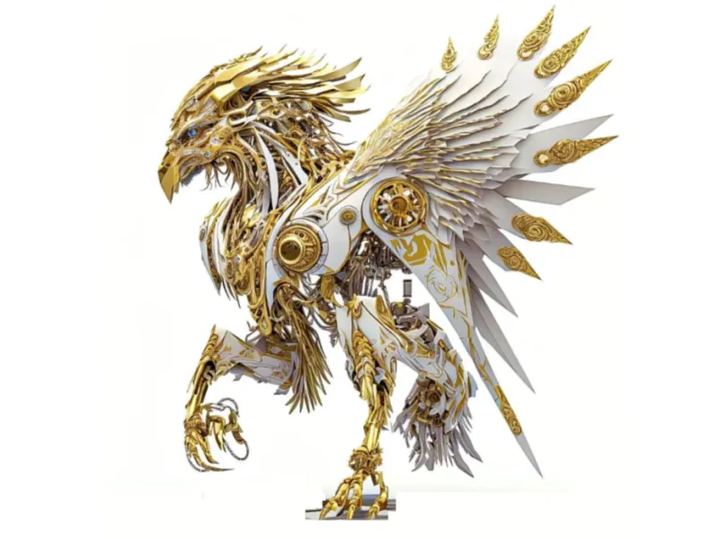 Gilded Mechanical Griffin