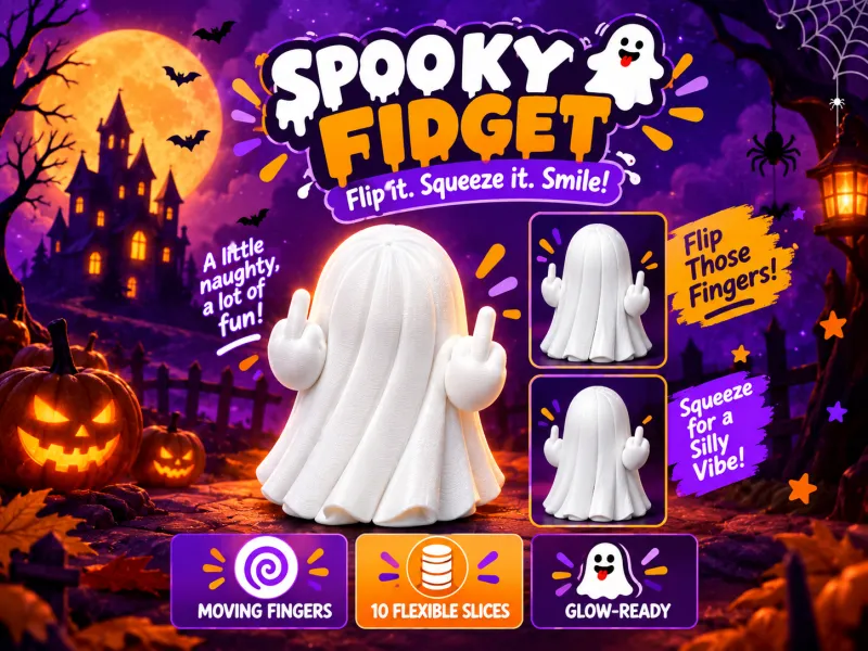 Fidget Fantôme Tordu et Vulgaire