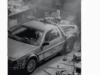 HueForge Delorian Fan Art B&W