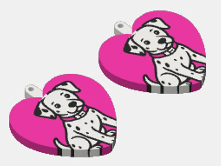Dalmatian Heart Pendant
