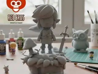 ¡Es peligroso imprimir solo, lleva a este Link! – Link Chibi