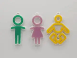 Boy, Girl or Baby Keychain #1