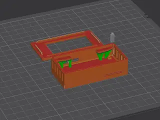 Case for Raspberry Pi Zero 2wh with 2.13" ePaper display.