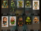 Fantasy Toy Character Collection Kitbash High-Poly 3D Model-0