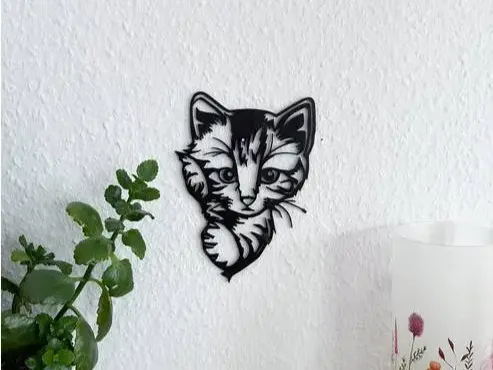Katzenwanddekor