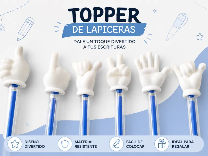 Adornos para lapiceras manos haciendo dedos